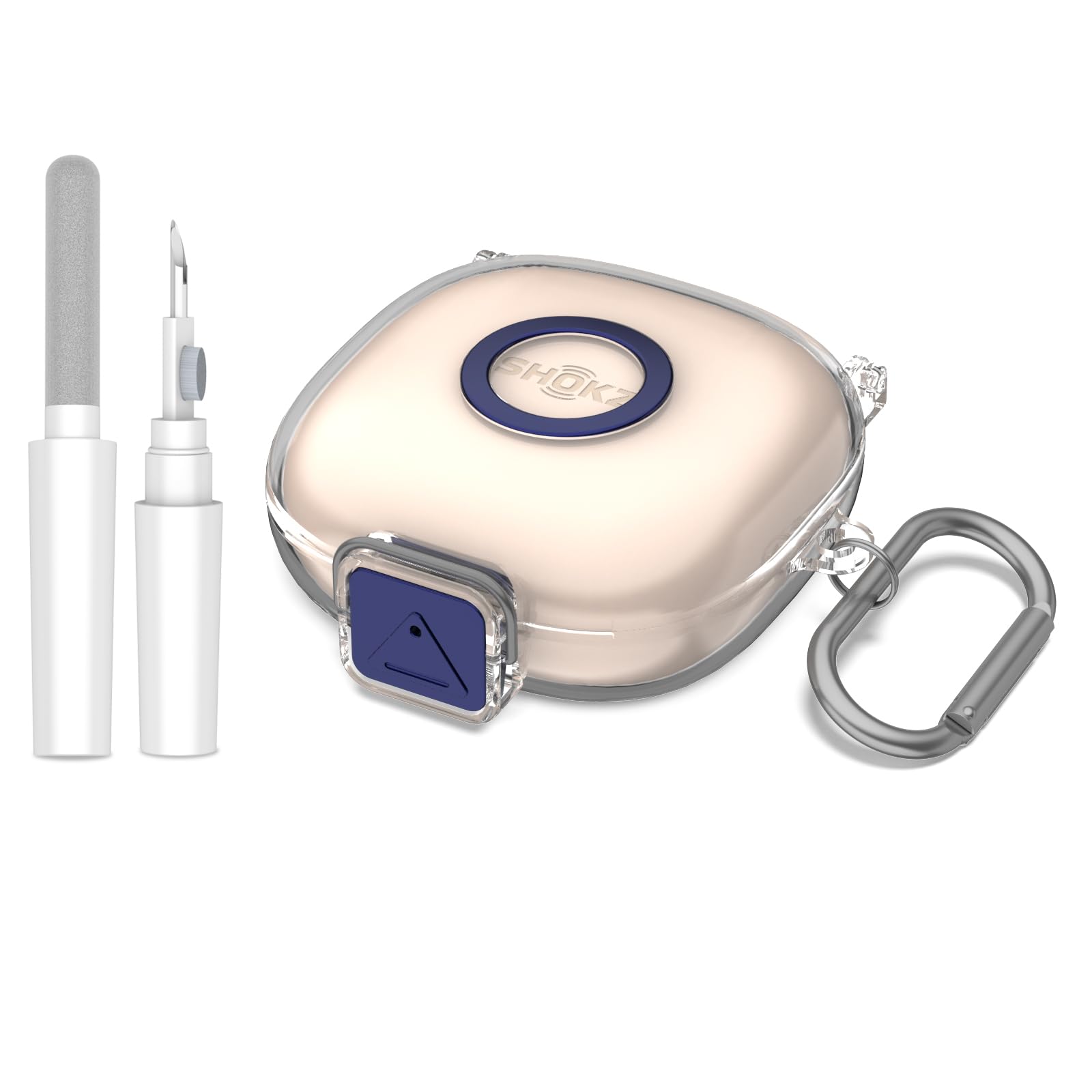 Photo 1 of [Secure Lock] for SHOKZ OpenFit 2 Case, TUDIOW Clear TPU Shockproof Protective Case Cover for New SHOKZ OpenFit 2 Headphones Accessories with Cleaning Kit & Keychain (Clear)