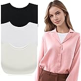 3 Pcs Cleavage Cover up for Low Neckline,Fake Collars for Women Modesty Panel Inserts for Low Cut Dresses Collar
