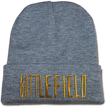 DEBANG Battlefield Logo Beanie Fashion Unisex Embroidery Beanies Skullies Knitted Hats Skull Caps Grey
