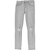 Articles of Society Womens Carly Skinny Fit Cropped Jeans, Grey, 29
