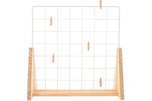 ARTSEWPLY Wire Grid Display Rack with Base, Small Desktop Craft Show Panel for Photo and Art Display, Retail