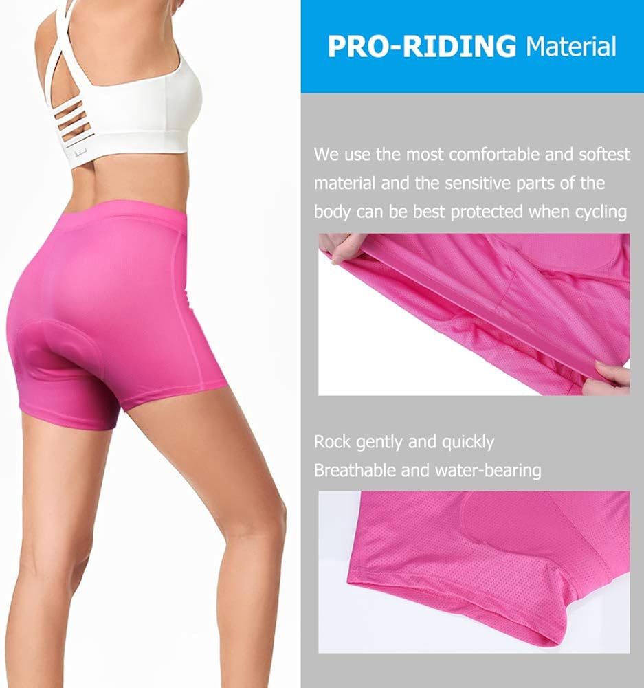 Women's Bike Cycling Underwear Shorts 3D Padded Bicycle MTB Liner Shorts: Clothing