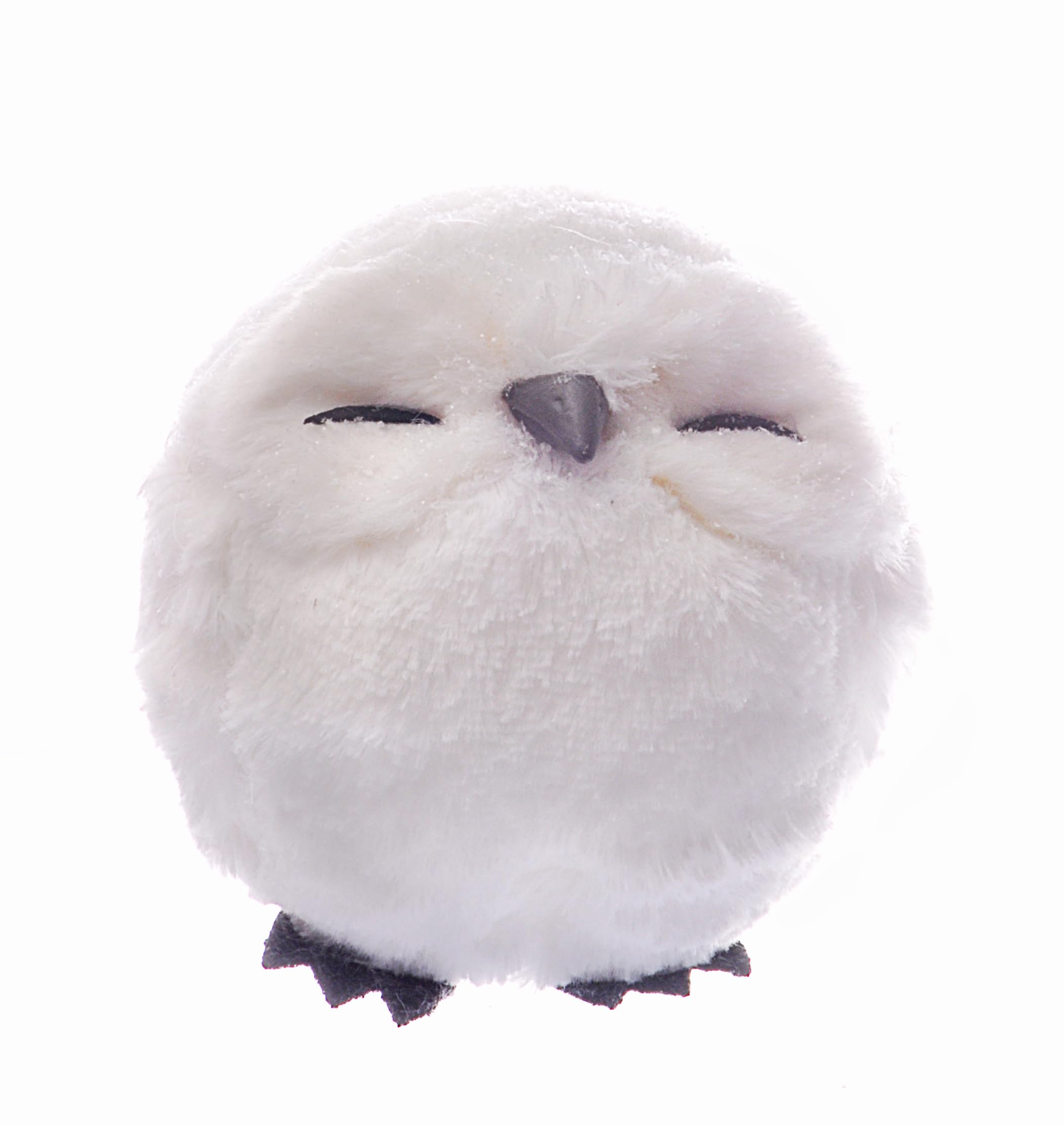 Owl Ball Cute (Ø12cm) hanging Christmas decoration, white