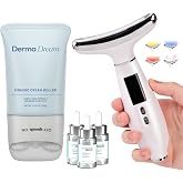 MyoGlow PRO Arm Sculpting Device LED Red Light, Neck Cream &amp; Serum Kit | My Derma Dream 4 Piece Kit, PRO Light Modes, Sonic Vibration, Peptide Cream, Rechargeable, Face