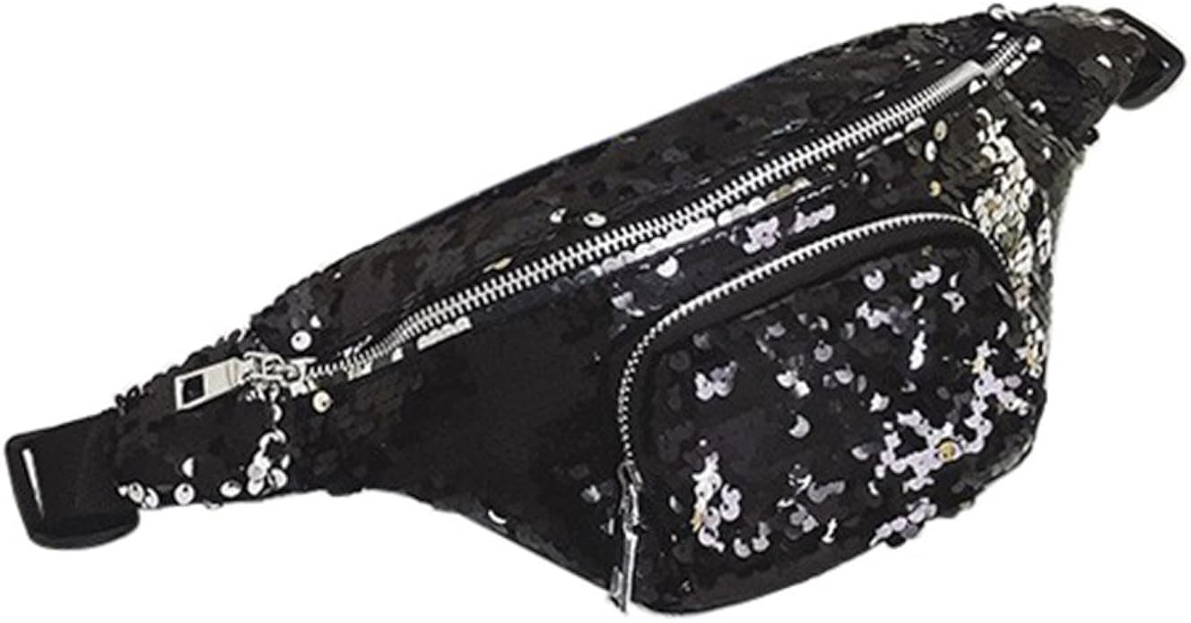 Aimeely Luxury Sequins Bum Bag Unisex Sports Outdoor Travel