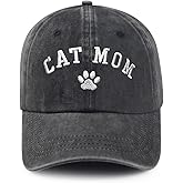 Black Cat Hat,Ragdoll Cat Embroidered Adjustable Cotton Baseball Cap for Men Women,Gifts for Cat Lovers