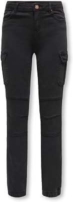 Konmissouri Reg Ank Life Cargo Pnt Noos Vaqueros, Niñas, Black, 140