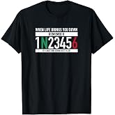 1N23456 Motorcycle Gear Shift Motorcyclist T-Shirt