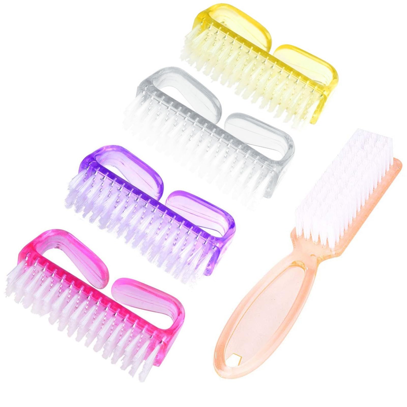 Photo 1 of 5PCS Handle Grip Nail Brush, Hand Fingernail Scrub Cleaning Brushes for Toes and Nails Cleaner, Pedicure Scrubbing tool kit for Men and Women (Multicolor)