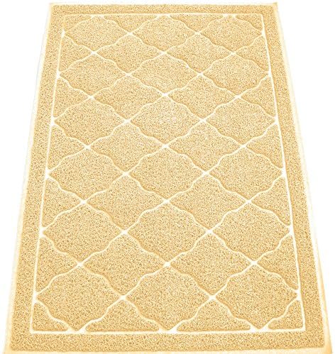 KW Pets Extra Large Cat Litter Mat Non-Toxic, Soft, Easy to Clean Cat Litter Tracking - Best Kitty Litter Catcher with Litter Trapping Mesh to Prevent Litter Scatter for Litter Free Floors