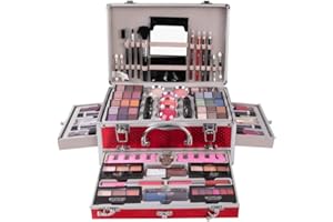 FantasyDay All-in-one Holiday Make up Gift Set | Makeup Kit for Women Full Kit Essential Starter Bundle Include Eyeshadow Palette Lipstick Blush Foundation Concealer Face Powder Mascara Lipgloss Brush