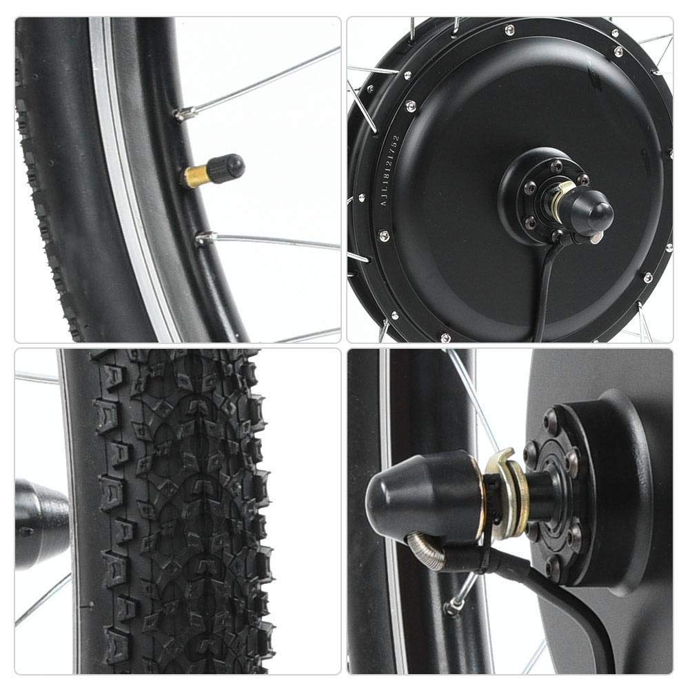Windmeile | E-Bike Rueda Trasera Con Motor De Buje, Negra, 26', 36V/500W, E- Bike, Bicicleta Eléctrica, Pedelec