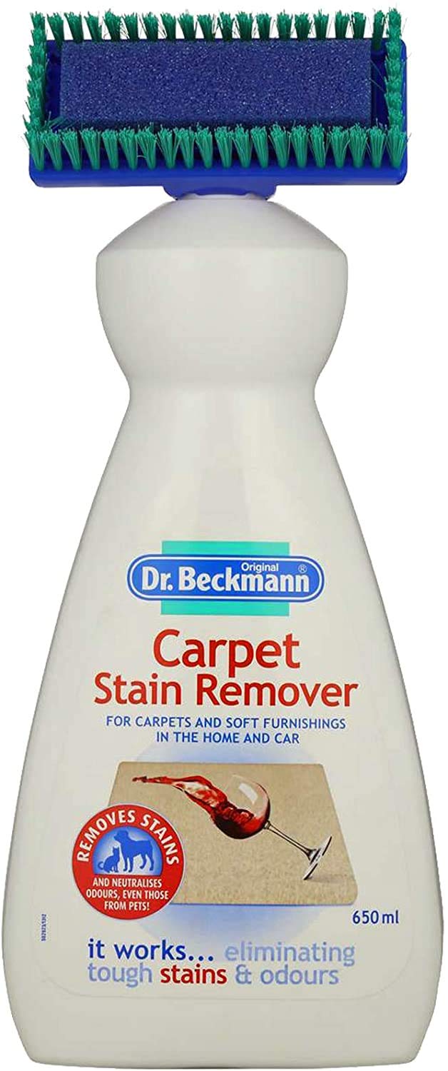 Dr. Beckmann Carpet Stain Remover | Removes even stubborn stains and odours | includes applicator brush (2x 650 ml)
