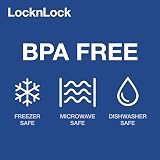LocknLock Square Food Containers Set of 5 870ml Airtight Watertight BPA Free view 5