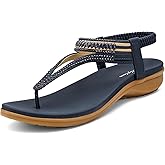 Littleplum Womens Sandals Comfort Arch Support Sandals Summer Walking Shoes Casual Ankle Elastic Flip Flops Shoes