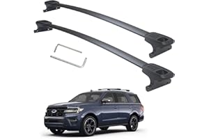 Autekcomma Heavy Duty 260lb Loading Weight Roof Rack Crossbars, Compatible with Ford Expedition/Max 2018-2025 & Lincoln Navigator 2018-2024, Anti-Corrosion,Full Aluminum Black Matte Finishing