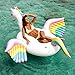 CAPTAIN FLOATY Giant Rainbow Pegasus Unicorn Pool Float, Swim Raft Floatie Lounger for Kids and Adults (Luxury Model)