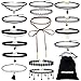 Paxcoo Black Choker Necklaces Set for Teen Girls and Women (15)