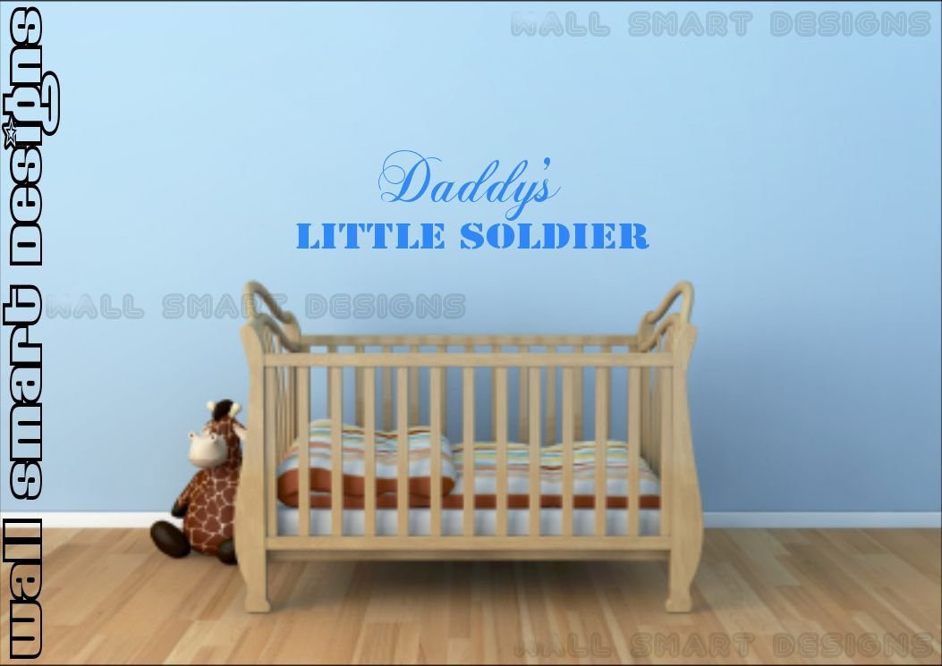 Wall Sticker Quote Boys Bedroom Sticker Mural Decal Daddy's Little Soldier