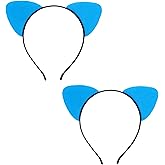 2 Pack Cat Ears Headband for Women Adults, cheetah ears 2 pack，Fluffy Cat Ear Headbands for Halloween Cosplay Costume Party