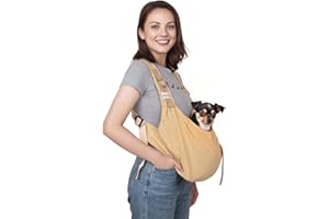 SENIOR BUDDAY Dog Sling Carriers for Small Dogs,Carrier Sling for Cats and Puppy,Carrying Wrap Front Backpack Cat Sling,Adjustable Chest Pet Sling