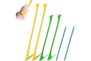Silicone Spatula Set (6Pcs) - Dual-Ended Mini Scraper & Applicator for Zero Waste Cosmetics, Kitchen Food Jars, and Crafts. M
