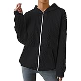 TBA Zip Up Cardigan Sweatshirts for Women Long Sleeve Lightweight Hoodie Oversized Casual Hoodies Sweater Fashion Jackets