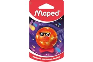 Maped - Planet Pencil Sharpener to Collect - 1 Hole - Ergonomic and Arcticulated Metal Reserve, Compact and Anti-Shock - Sold