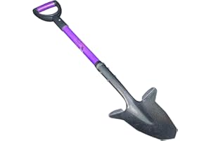 Spear Head Spade Gardening Shovel with Steel-Reinforced Fiberglass Handle, Cushioned D-Grip and Sharp, Hardened-Steel Blade, Award Winning Spade, Model SHFD3 Lavender