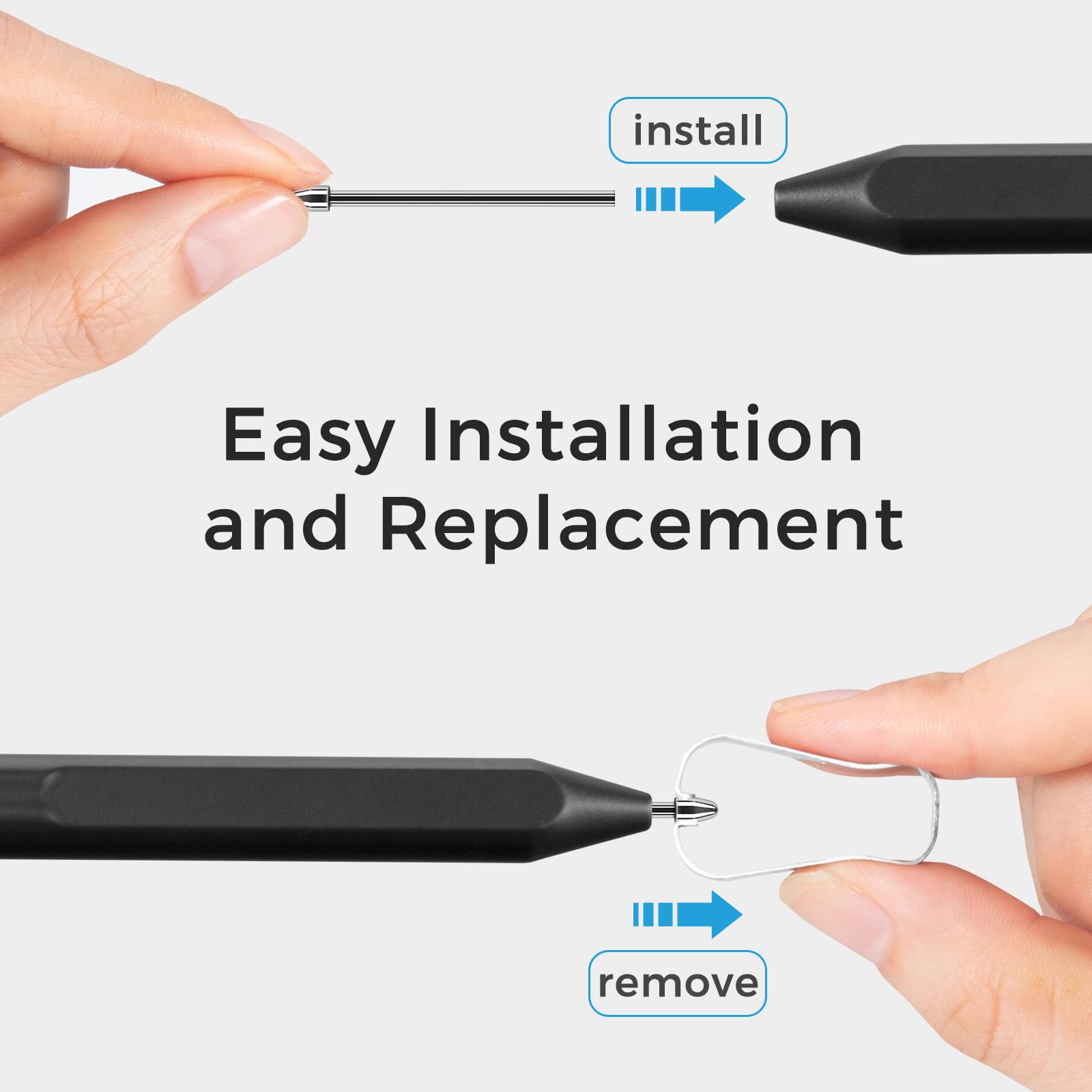 CoBak Pen Tip Replacement for Kindle Scribe Stylus Pens - Sturdy Titanium Alloy, High Sensitive, Low Latency, Tilt Support and Smooth Writing - Fit for Kindle Scribe/Hanvon N10/iReader Stylus, 2 Pcs