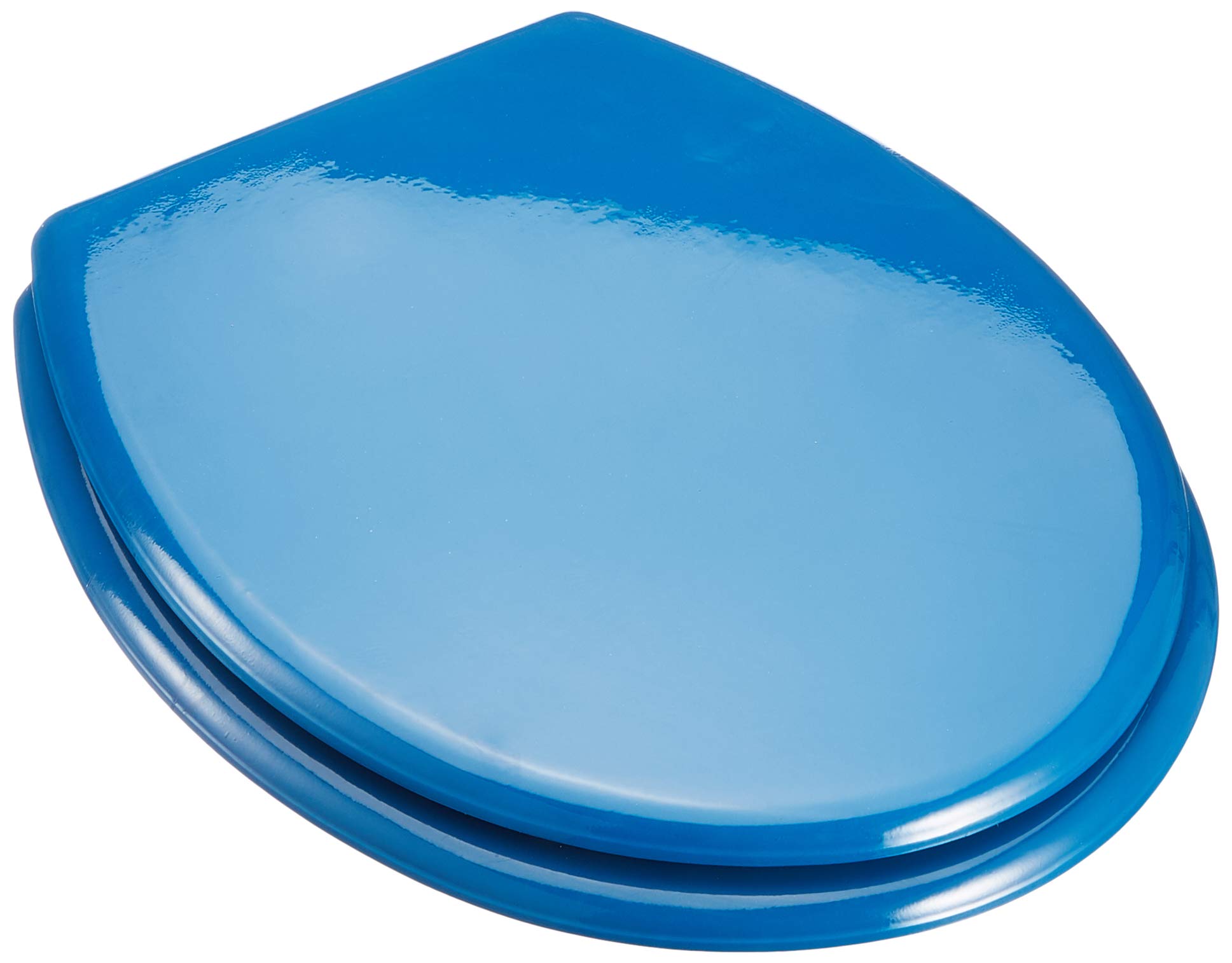 MSV 140015, Stainless steel hinged toilet seat, Dark Blue, 43.5 x 37.5 x 1.8 cm