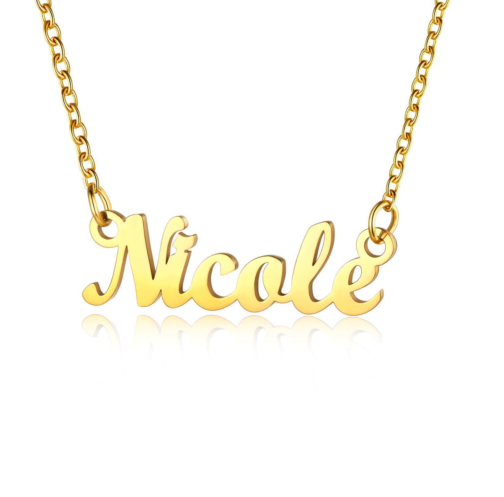 U7 Personalised Gold Plated Pendant Nicole Womens Pendant Necklace — image 1