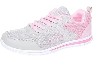 Womens Orthopedic Bowling Shoes Lightweight Sneakers with Soft Soles Breathable Mesh Slip-On Athletic Shoes