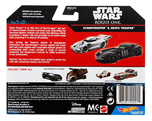 Hot Wheels Star Wars Rogue One Character Car Storm Trooper vs. Death Trooper 2-Pack