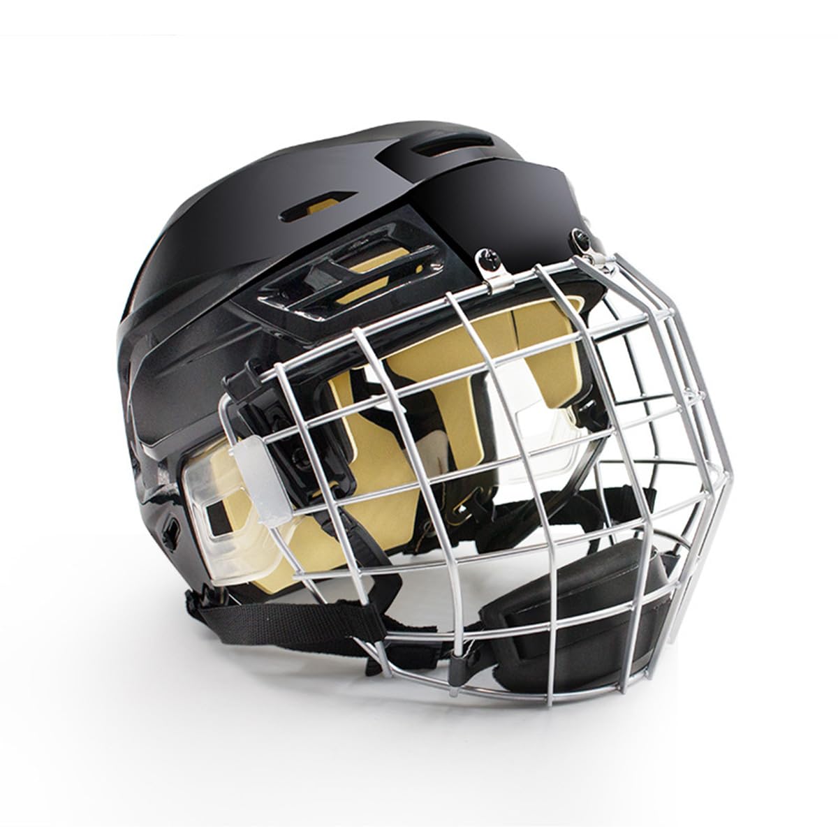 Photo 1 of Ice Hockey Helmet Breathable Hockey Helmet with Cage for Youth Adult (Black, X-Large)