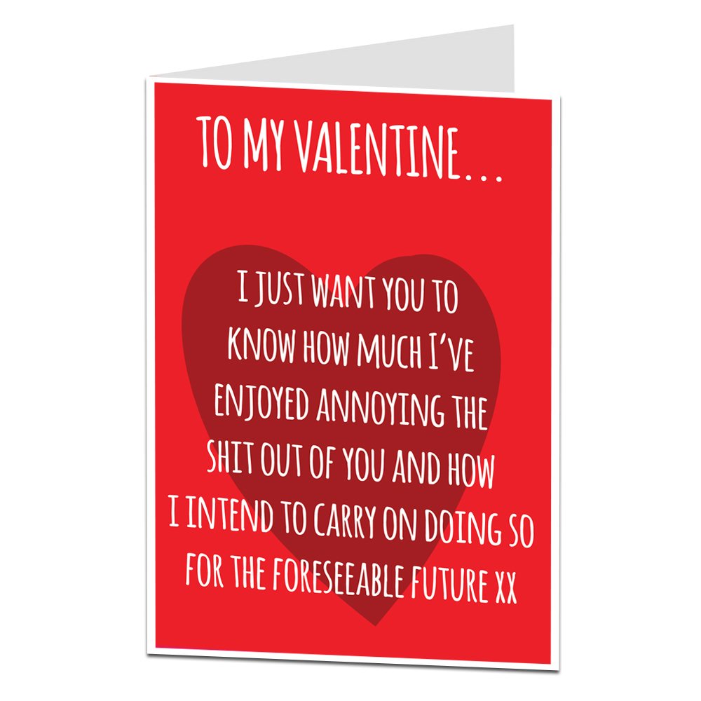 Funny Valentines Cards Alternative Funny Theme Hilarious For Husband Wife Boyfriend & Girlfriend