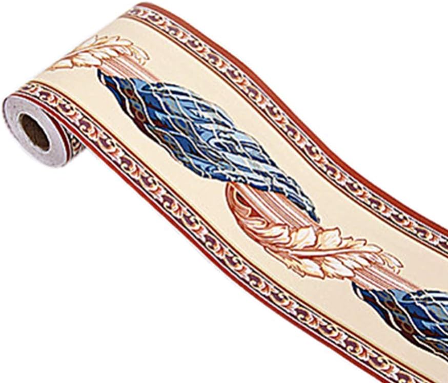 Yija PVC Self Adhesive Vintage Wallpaper Border Roll Wall