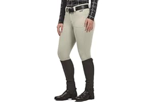 Kerrits Women's Fleece-Lined 3-Season Tailored Knee Patch Breech – Silicone Grip Winter Horse Riding Pant for Lessons, Shows