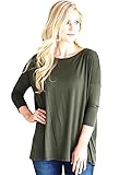 Jack David 3/4 Sleeve Bamboo Top Casual Oversized
