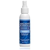 Ancient Minerals Magnesium Oil Spray Sensitive All-New Sensitive Formula with Allantoin, Organic Chamomile, and Organic Aloe Vera (4oz)