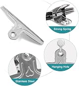 Coideal Extra Large Bull Clips 11.8 Inch 2 Pack Stainless Steel Giant Clips view 7