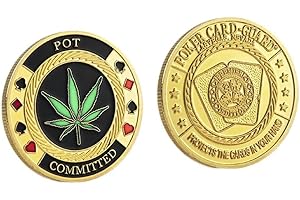 Poker Card Guard Coin Collectibles Table Games Poker - Good Luck, Las Vegas, Poker Accessories, Pot Committed, Shark, Donkeys