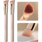Albeaut Triangle Concealer Brushes, Angled Under Eye Concealer Brush | Triangular Design for Targeted Highlighting, Under Eye Brightening Makeup Brushes for Liquid, Cream, Powder, 2 Pcs