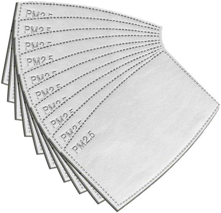 Kingwo Children PM2.5 Mask Filters Dustproof Fabric Activated Carbon Filters Insert for Mouth Mask -10Pcs