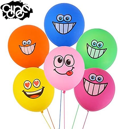 Amazon 顔風船 バルーン カラフルか わいい顔 12inch 約100個セット おもちゃ おもちゃ