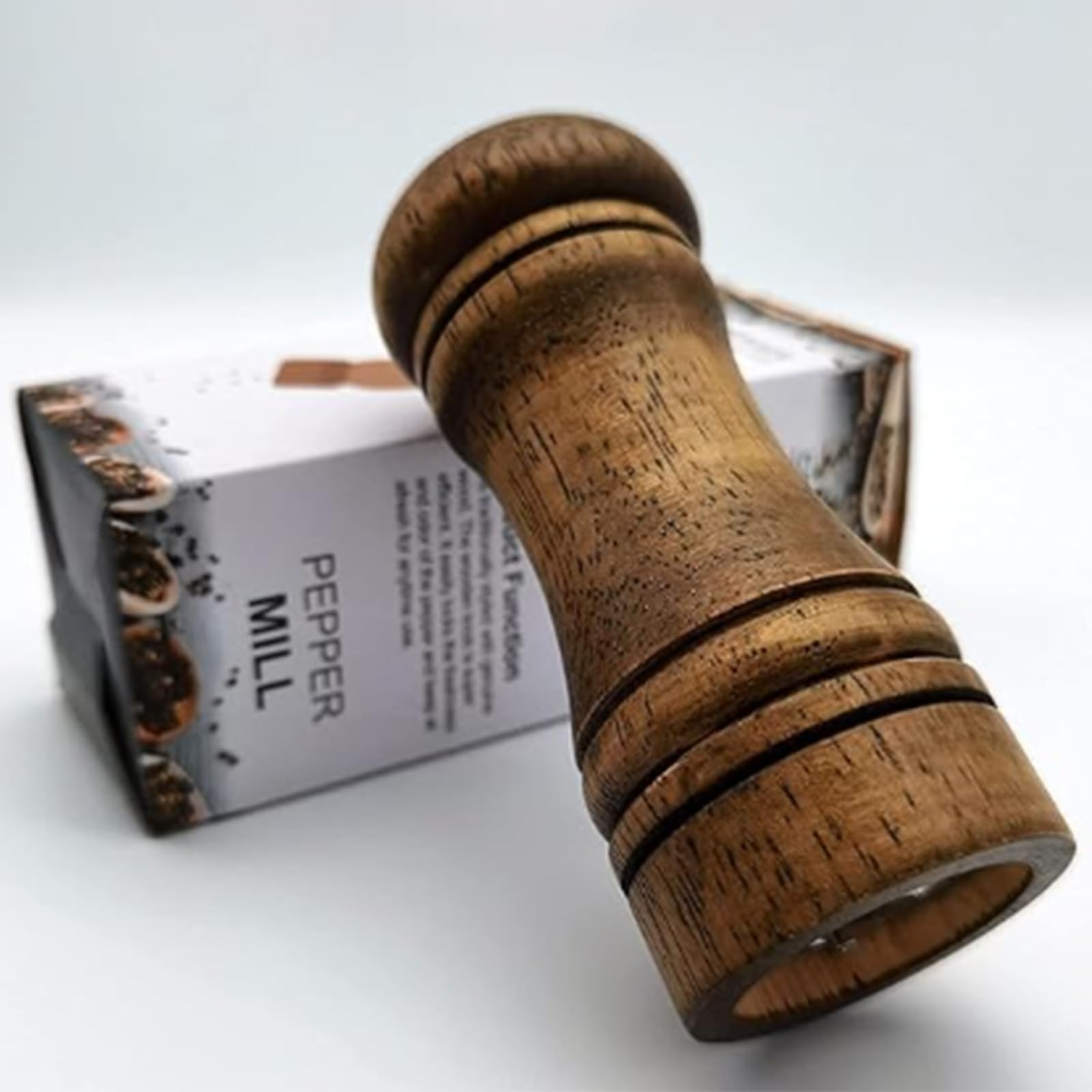 : GaoBangM Wooden Pepper Salt Mill Adjustable Ceramic Mill Hand-Operated Spice Grinders for Home Kitchen Use