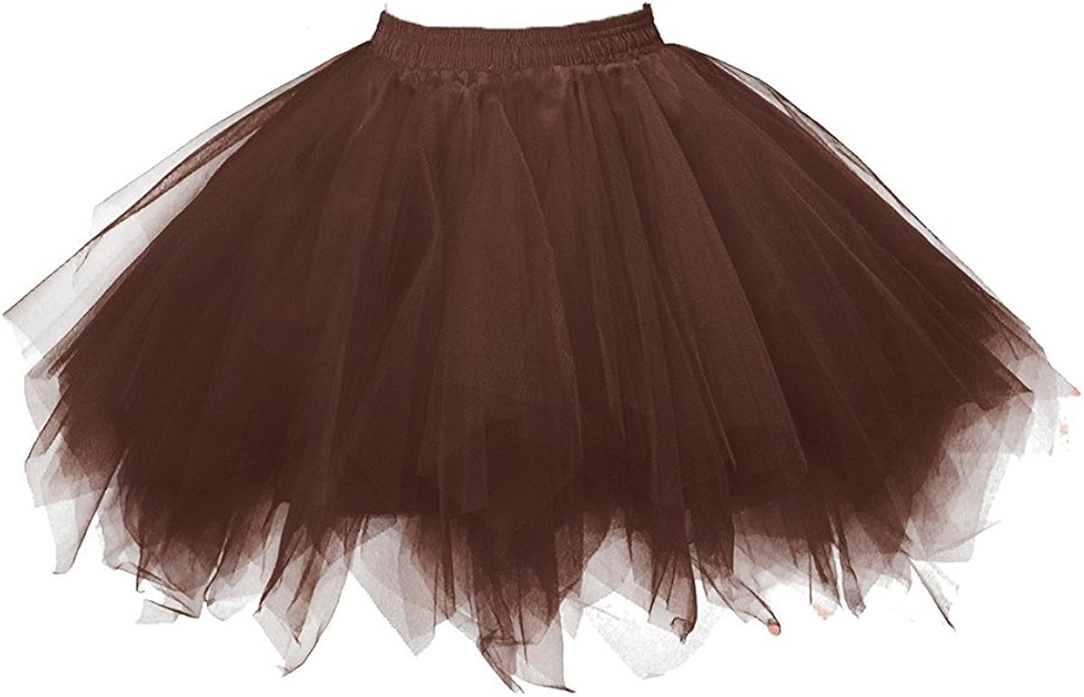 Honeystore Women's Tutu Petticoat Skirt Prom Evening Occasion Accessory White: Clothing