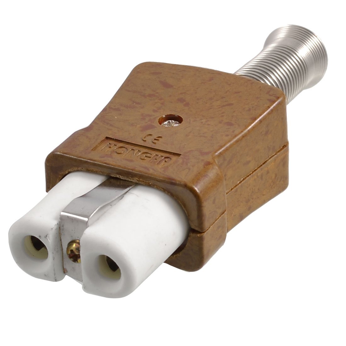 sourcing map Electric Heater Brown Shell 6mm Diameter Ceramic Connector AC 250V 16A