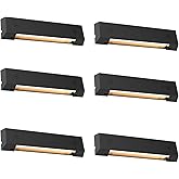 YUTCY 6 Pack Low Voltage AC/DC 12V LED Landscape Deck Light,Outdoor Retaining Wall Lights, IP65 Waterproof Step Lights,for St