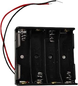 Portapilas 4 Pilas 6v Caja de batería para 4 Pilas AA 6V: Amazon.es: Electrónica